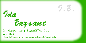 ida bazsant business card